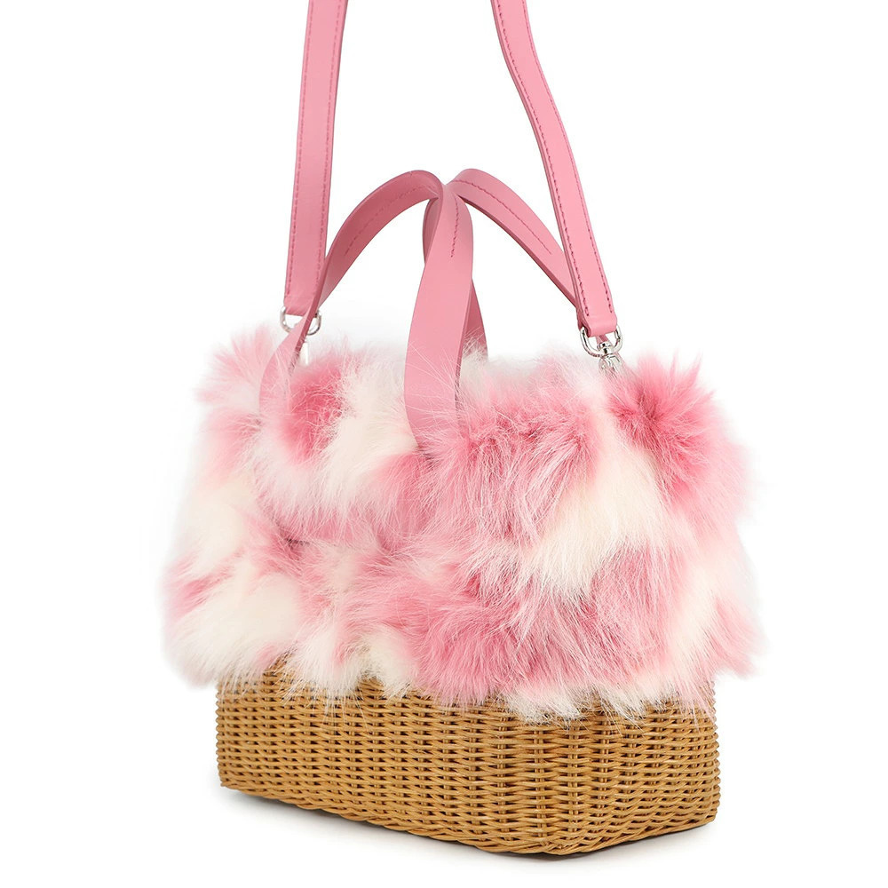 Miu Miu Fox MIUMIU Fur Bag Handbag Basket